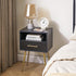 UWNS004B IBUYKE Nightstand, Mid Century Modern Night Stand, Bedside Table with Drawers and Open Storage Shelf, End Side