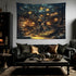 60L 80W Inches HVEST Fantasy Library Bookshelf Tapestry for Classroom Fairytale Tree Magic Bookshelf Wall Decor Retro