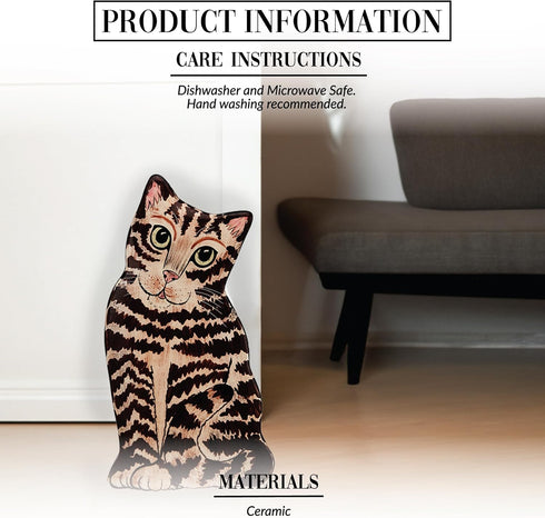 Pavilion Gift Company Small Brown Tabby Vase, 8-1/2-Inch Tall - Rescue Me Now