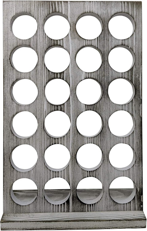 Gianna's Home Rustic Farmhouse Country Distressed Wood Coffee Pod Holder For K-Cups, 24 Capacity (Rustic White)