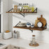 12 Inch 16W 12D Set 2, Floating Shelves, Deep Rustic Wood Wall Storage, x Wall Shelves of Heavy Duty Metal Brackets