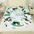 Set 4PC Set 1 1 2 Sheet Green Tractor: Queen Size Cartoon Excavator Truck Bed Sheets for Boys Kids Toddler Deep Pocket