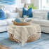 36 36 inch, Small Square Tablecloth x Boho Linen Table Cover for Round Coffee Table, Side End Bedside, Nightstand Cover