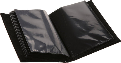Pioneer LLL46 "Live, Laugh, Love" Mini Photo Album, Black Embroidered Frame Cover Sewn Leatherette
