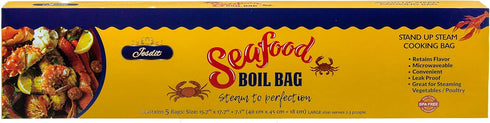 Seafood Boil Bags Large - Pack of 5 Ideal for Fish, Crab, Shrimp, Crawfish, Veggies Cooking and Storage