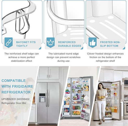 Upgraded 240356402 Refrigerator Door Bin Replacement for Frigi.daire Door Shelf Parts LFSS2612TF0/TE0, FFSS2615TE0/TS0