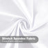 34x34 Inch eeivs White Square Fitted Tablecloth Spandex Stretchable End Tables Cover with Elastic Edge Table Cloth Card