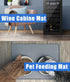 Mini Fridge Mat 24" x 24" with 0.8" Convex Edge, Silicone Floor Protector for Air Conditioner, Prevents Water Leakage