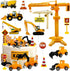 Morofme 21pcs Construction Cake Toppers Vehicles Cake Decorations Truck Excavator Tower Crane