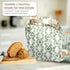 Cozy Set Bread Reusable Bread Bag for Home Bakers | USA Brand | Charming Bread Designs (Green Ornamental)