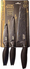 Thyme & Table 3 Piece Knife Set, Non Stick Stainless Steel with Santoku Knife and Comfort Grip Handle