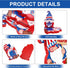 3 Pieces American Gnome Wooden Signs, Patriotic Table Decorations for Independence Day, Memorial Day, Veteran Day Party