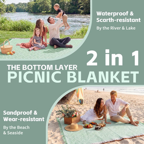 2 1 Summer in Extra Large Outdoor Picnic Mat Woven Throw Blanket Boho Giant Beach Travel Essential Yoga Accessories