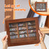DIIWOODX 300PCS Anxiety Mini Bookshelf Mini Books with Mini Bookshelf Shake Away Your Anxiety Wooden Miniature Book