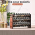 Spice Rack Organizer for Cabinet, Wooden Spice Jar Organizer with 24 Empty Jars and 180 Spice Labels for Kitchen