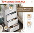 WLIVE Dresser with 4 Drawers, Storage Tower Organizer Unit for Bedroom, Hallway, Entryway, White