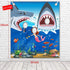 Shark Party Decorations, Giant Fabric Sharks Photo Booth Background, Funny Sharks Theme Party Supplies for Kids