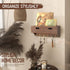 Rebee Vision Key and Mail Holder Wall Mount with 2 Drawer Organizer, Rustic Key Holder with 6 Hooks and Shelf