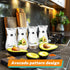 Avocado Salt and Pepper Shakers Set, 4 oz Glass Bottom Shaker with Stainless Steel Lid, Kitchen Decor Refillable