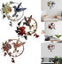 Zoihet Round Metal Bird Wall Art Decor, Hummingbird Silhouette for Garden and Fence