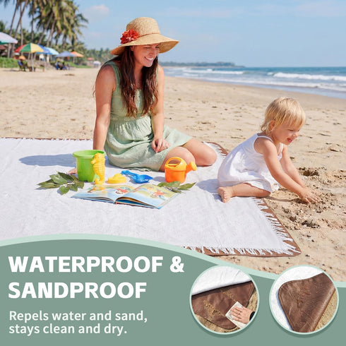 2 1 Summer in Extra Large Outdoor Picnic Mat Woven Throw Blanket Boho Giant Beach Travel Essential Yoga Accessories