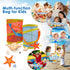 2Pcs (10.5L/2.77Gallon), Foldable Toy Storage Bag, Large Capacity Sea Shell Bags for Beach Portable Toy Storage Bag