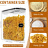 HKJ Chef Set (4L 135.2oz), 4PCS 20 Cereal Containers Storage / Airtight Food Storage Containers with Lids, Cereal