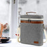3 Bottle Insulated Wine Tote Carrier Bag - Portable Travel Padded Wine Cooler with Corkscrew Opener
