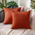 MIULEE Fall Pack of 2 Decorative Outdoor Solid Waterproof Throw Pillow Covers for Patio Garden 18x18 inch