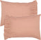 VHC Brands Sawyer Mill Ticking Striped Cotton Farmhouse Standard Pillowcase Set, 21x30, Red Country
