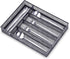 WuGeShop Black Silverware Drawer Organizer, Metal Mesh Utensil Tray, Non-Slip Cutlery Tray with 5 Compartments