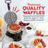 DASH Flip Belgian Waffle Maker with Ceramic Coating for 1" Thick Waffles – Cream