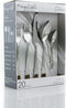 MegaChef Gibbous 20 Piece Stainless Steel Flatware Utensil Set for 4 in Silver
