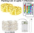 33ft 100LED 2 Pack 16.5ft 16 StarryEver Fairy Lights Battery Operated, Color Changing String Lights with Remote Timer