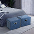 17x13x13in COSYLAND Storage Ottoman Leather Ottoman Rectangle Footrest Footstool Folding Ottoman for Room Dorm Small