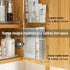 MORNITE Bathroom Medicine Cabinet Organizer Set - Clear Small Shelves Holder for Lipstick, Facial Masks, 2 Pcs Trays