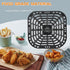 Air Fryer Grill Plate Replacement, Sturdy 304 Stainless Steel Grill Pan Tray with Rubber Feet, Nonstick Bottom Plate