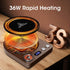 36W 9 Settings 0.5-9H MQFORU Retro Coffee Mug Warmer, Fast Heating with Temp & Timer, Auto Shut-Off & Memory Function