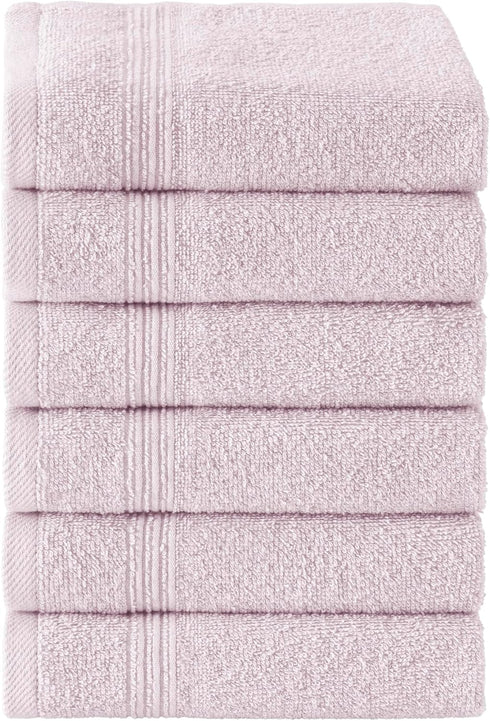 Ozdilek 6-Piece Washcloth Set 13x13 Towels 100% Turkish Cotton, Soft, Absorbent, Gentle