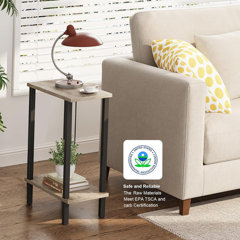 TB01BG062 TUTOTAK Small Side Table, Narrow End Table, Skinny Sofa Table, Slim Nightstand, Couch Table, Living Room, Bed
