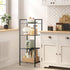 4-Tier UBSC034B01 SONGMICS Storage Rack, Bathroom Shelf, Extendable Plant Stand with Adjustable Shelf, for Bathroom