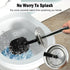 Silver Chrome Toilet Bowl Brush with Holder with Removable Plastic Liner, Durable Bathroom Cleaning Tool, Bathroom