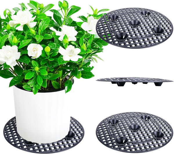 LFUTARI 4PCS Plant Level Pot Elevator, Plant Stands, 12inch Plant Pot Saucer for