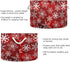 Christmas Large Storage Basket with Red Pattern and Snowflakes for Toys, Clothes, Laundry Hamper Organizer Bag with