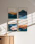 HAUS AND HUES Nature Wall Art - Mountain Landscape, Geometric Abstract Adventure Decor
