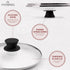 Cuisinel Cast Iron Skillet with Lid - 8" Frying Pan + Glass Cover + Silicone Grip Handle for Indoor/Outdoor Use