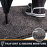 PURRUGS Non-Slip Dirt Trapper Door Mat 20" x 31.5", Machine Washable Entry Rug, Light Grey-Dark Grey