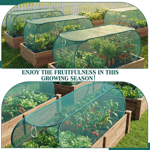 Threehoney 4 35'' 14'' 16'' Pcs x x Pop up Garden Mesh Plant Cover Outdoor Plant Protector Garden Row Raised Bed Cover