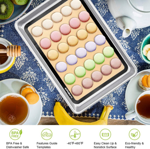 PHILORN Silicone Baking Mat Set, 16.5" x 11.42" with Baking Tools