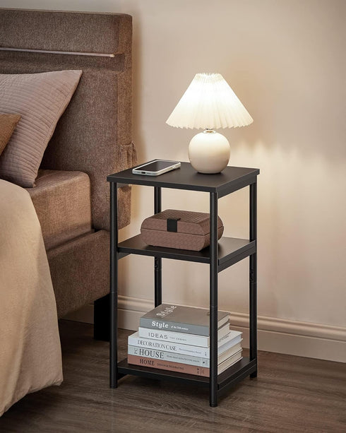 ULET273B16 VASAGLE Side Table, Small End Table, Tall Nightstand for Living Room, Bedroom, Office, Bathroom, Classic